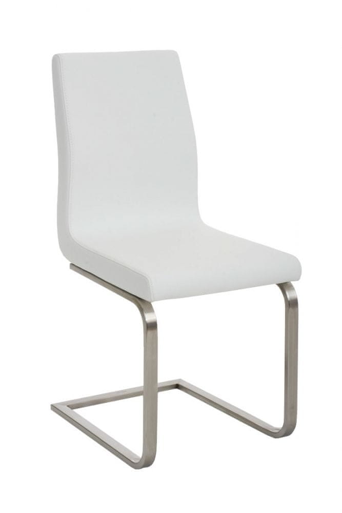 BHM Germany Jedálenská stolička Belfort, syntetická koža, biela